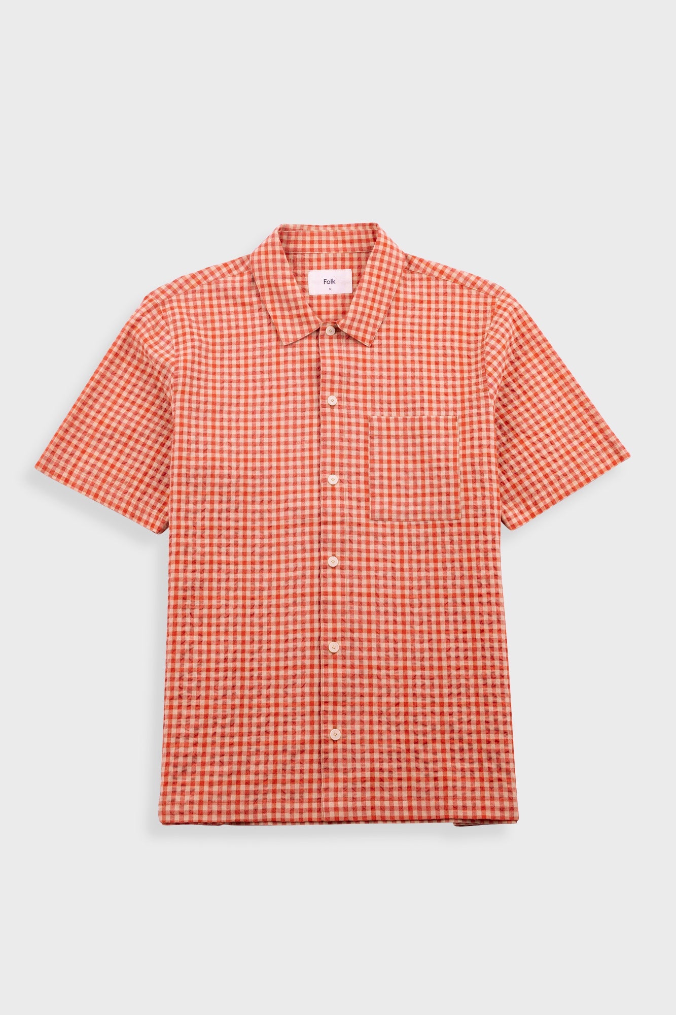 Gabe Shirt - Red Oxide Textured Check