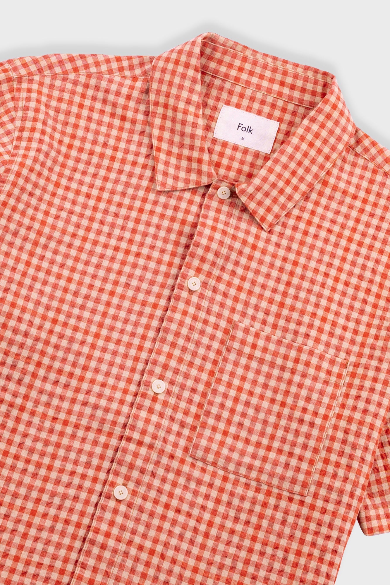 Gabe Shirt - Red Oxide Textured Check