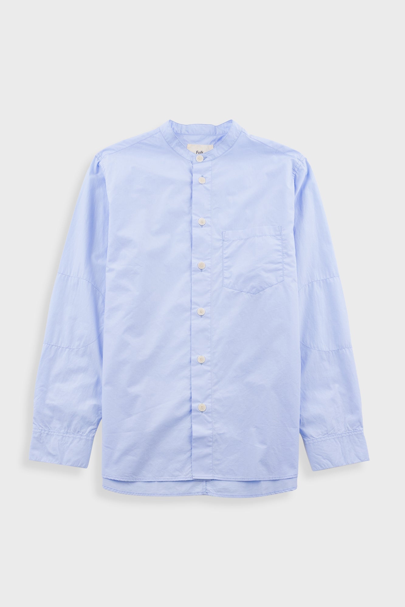 Grandad Collar Shirt - Light Blue