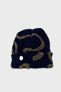 Fleece Beanie - Navy Circle Jacquard