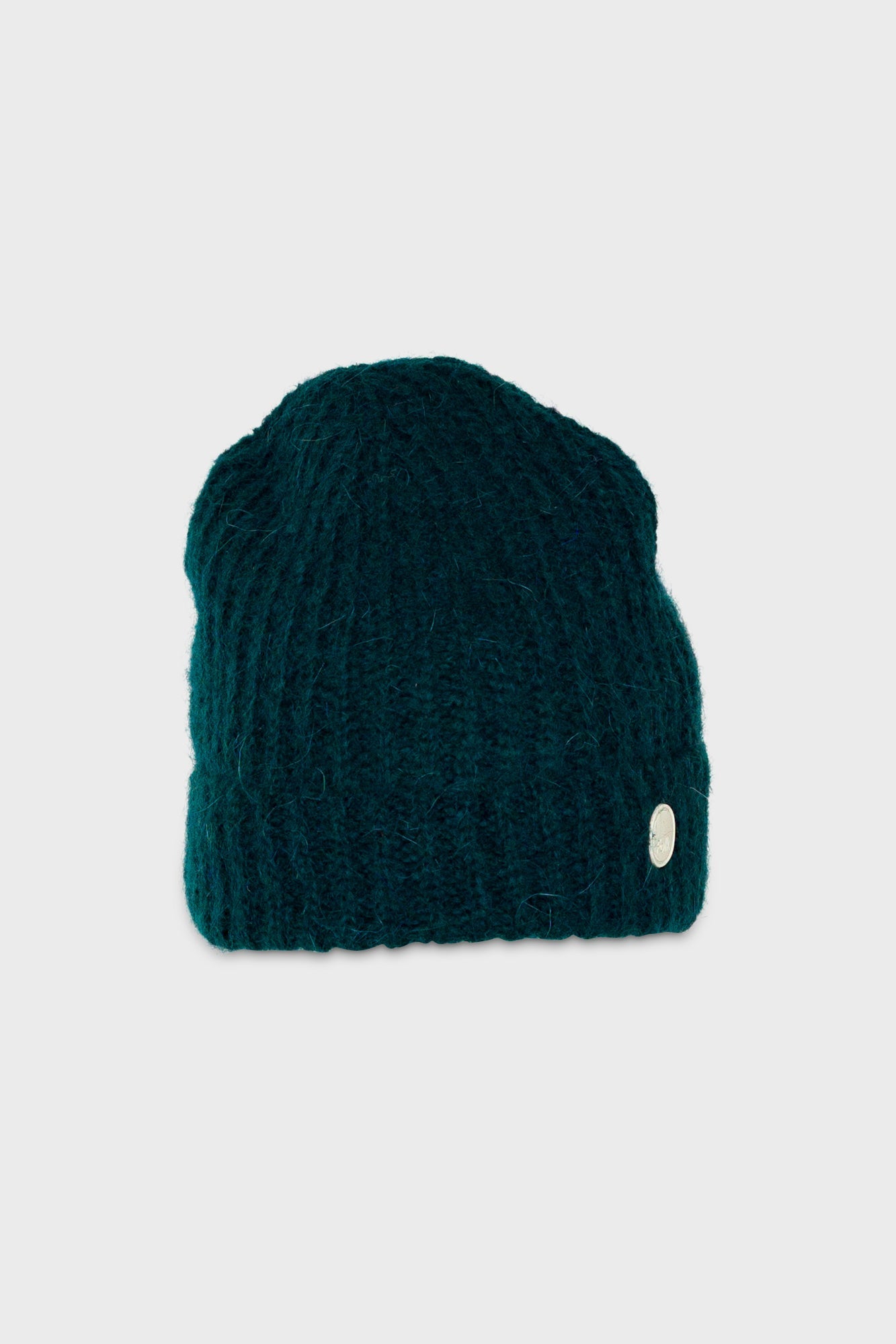 Mohair Rib Beanie - Phthalo Green