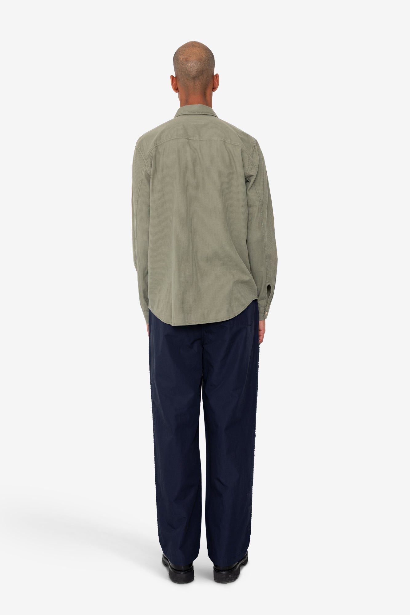 Herringbone Curve Shirt - Olive