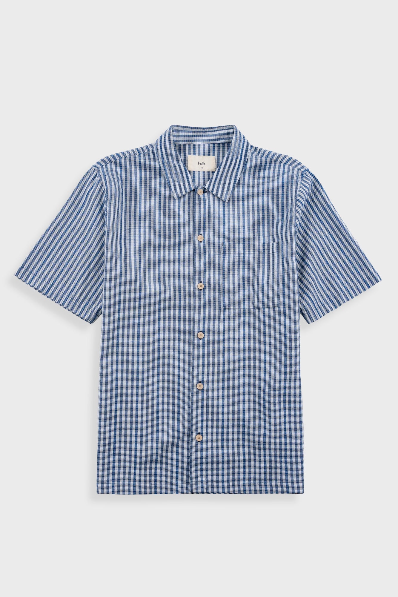 Gabe Shirt - Indigo Crinkle Mini Check