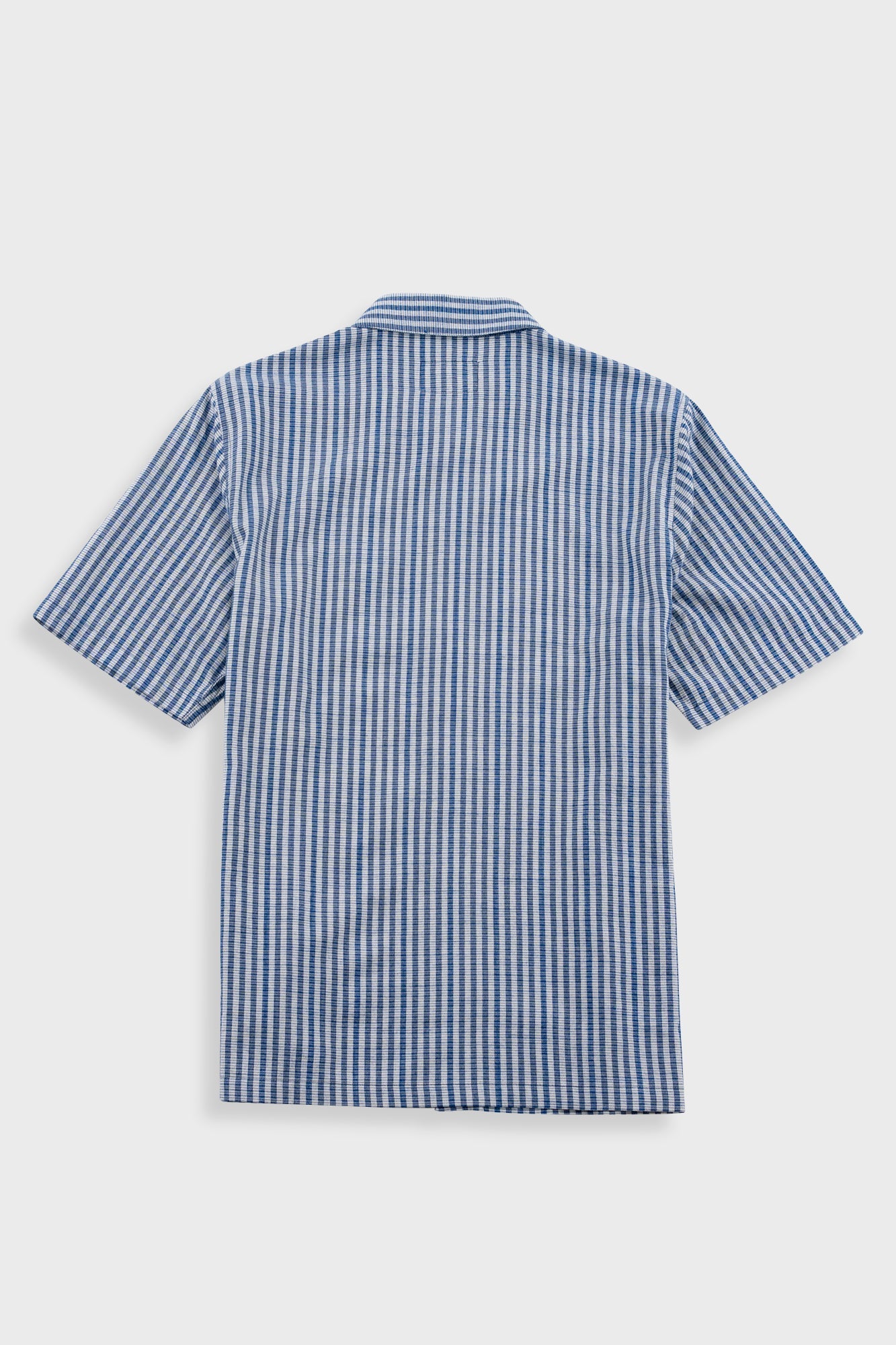 Gabe Shirt - Indigo Crinkle Mini Check