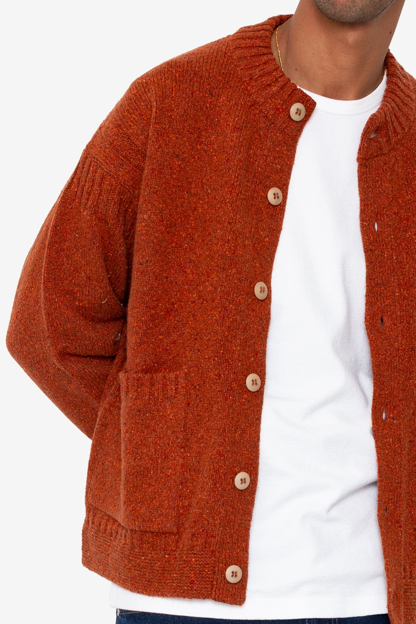 Knitted Jacket - Burnt Ochre