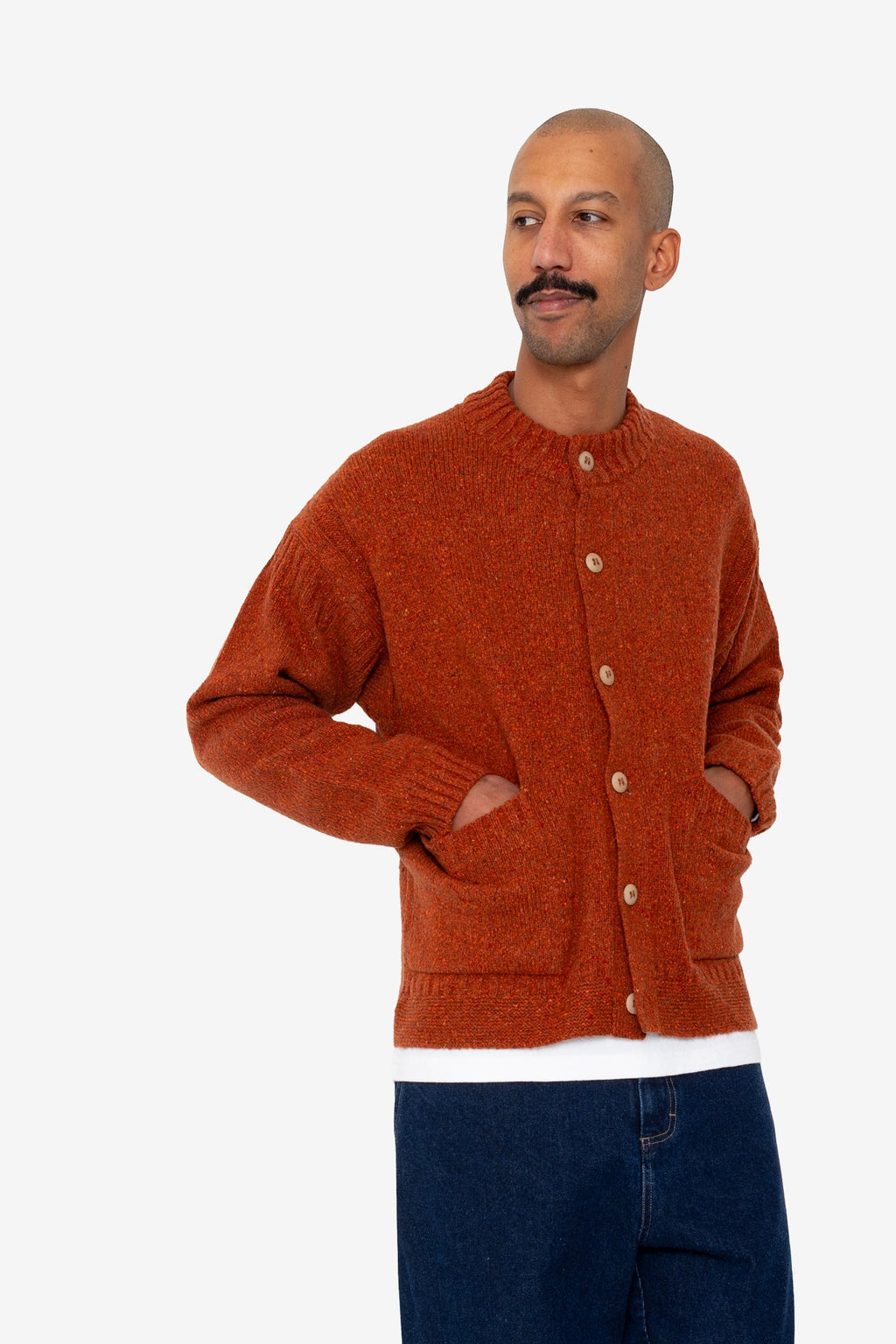 Knitted Jacket - Burnt Ochre