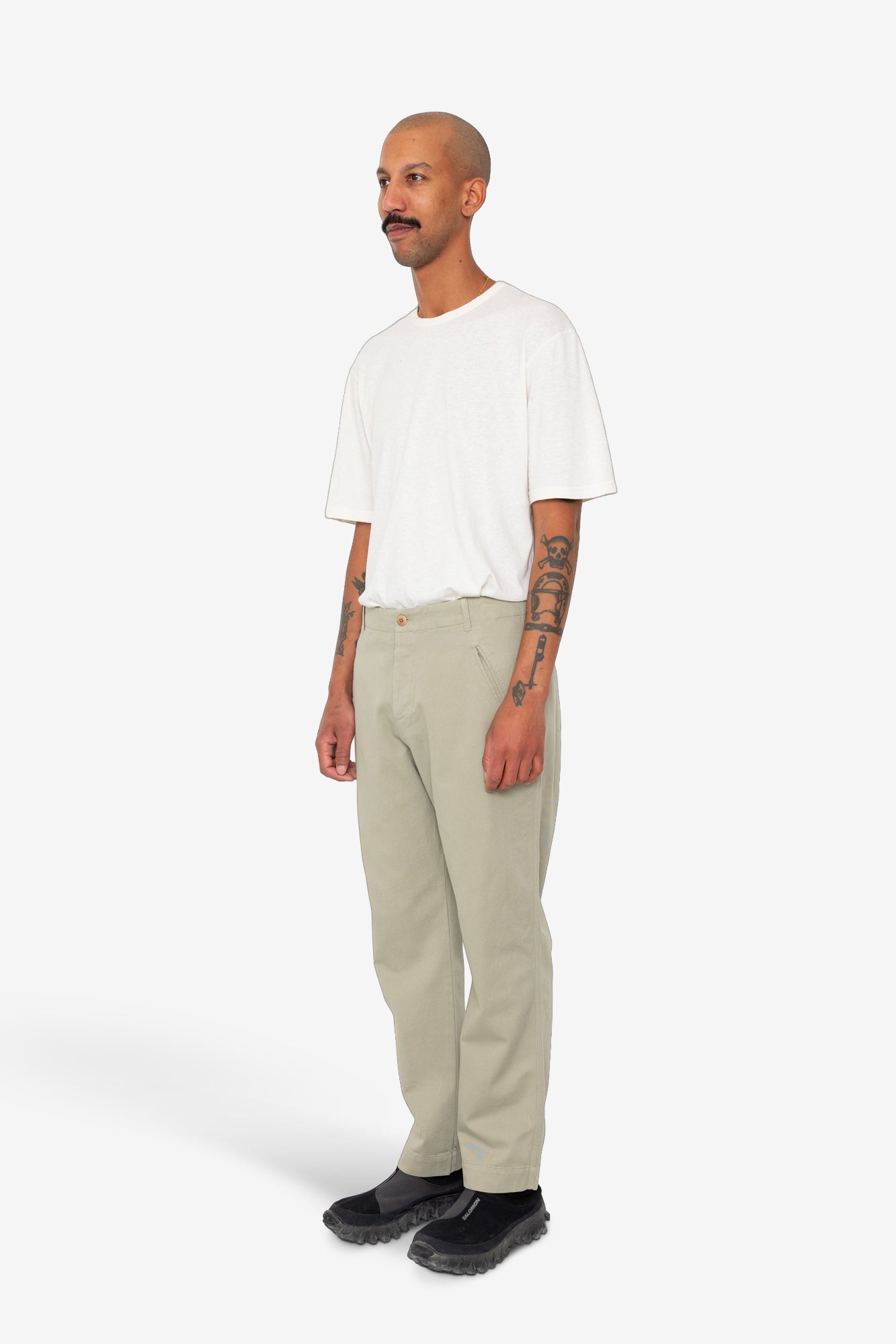 Lean Assembly Pant - Light Olive Brushed Twill