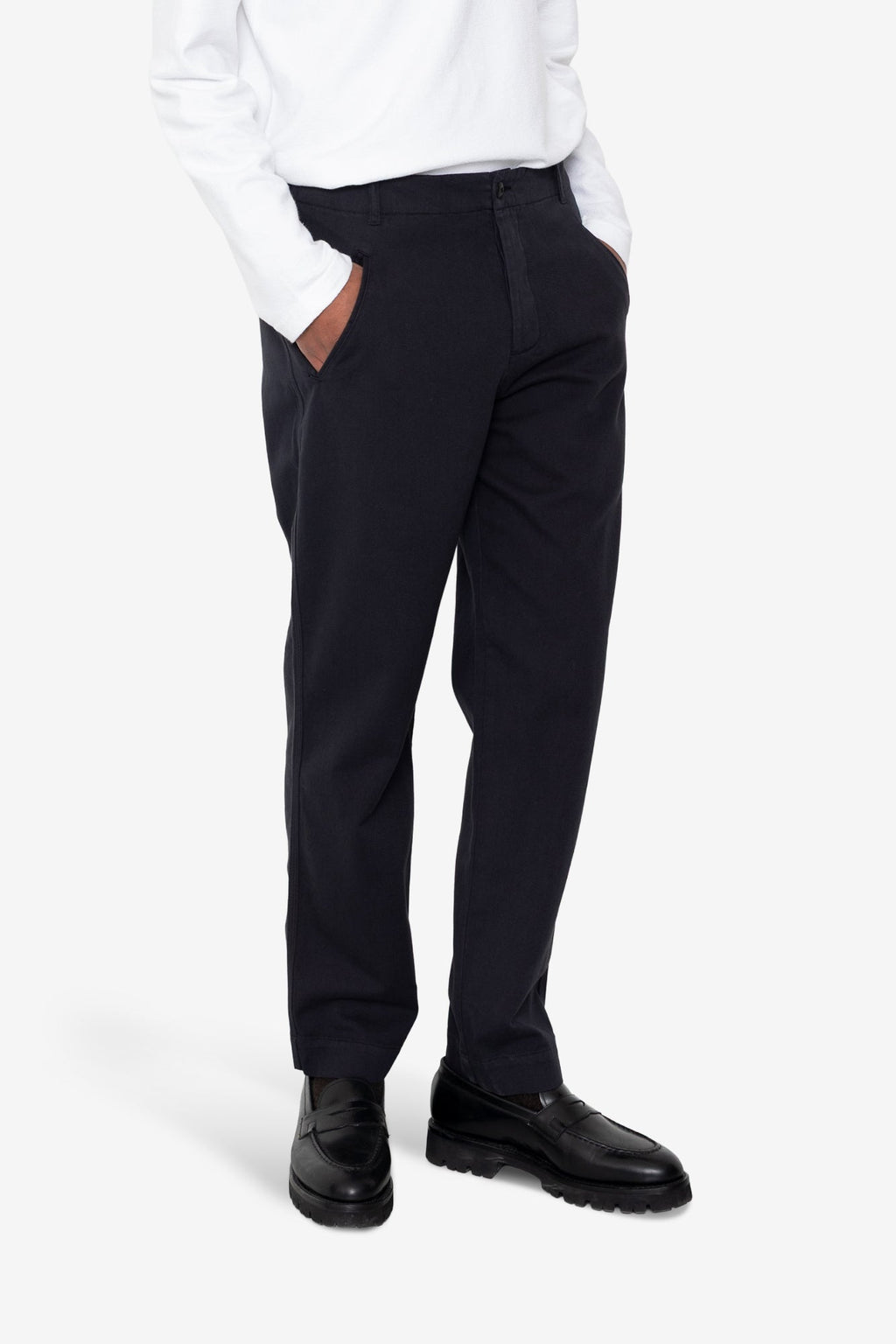 Lean Assembly Pant - Soft Black Brushed Twill