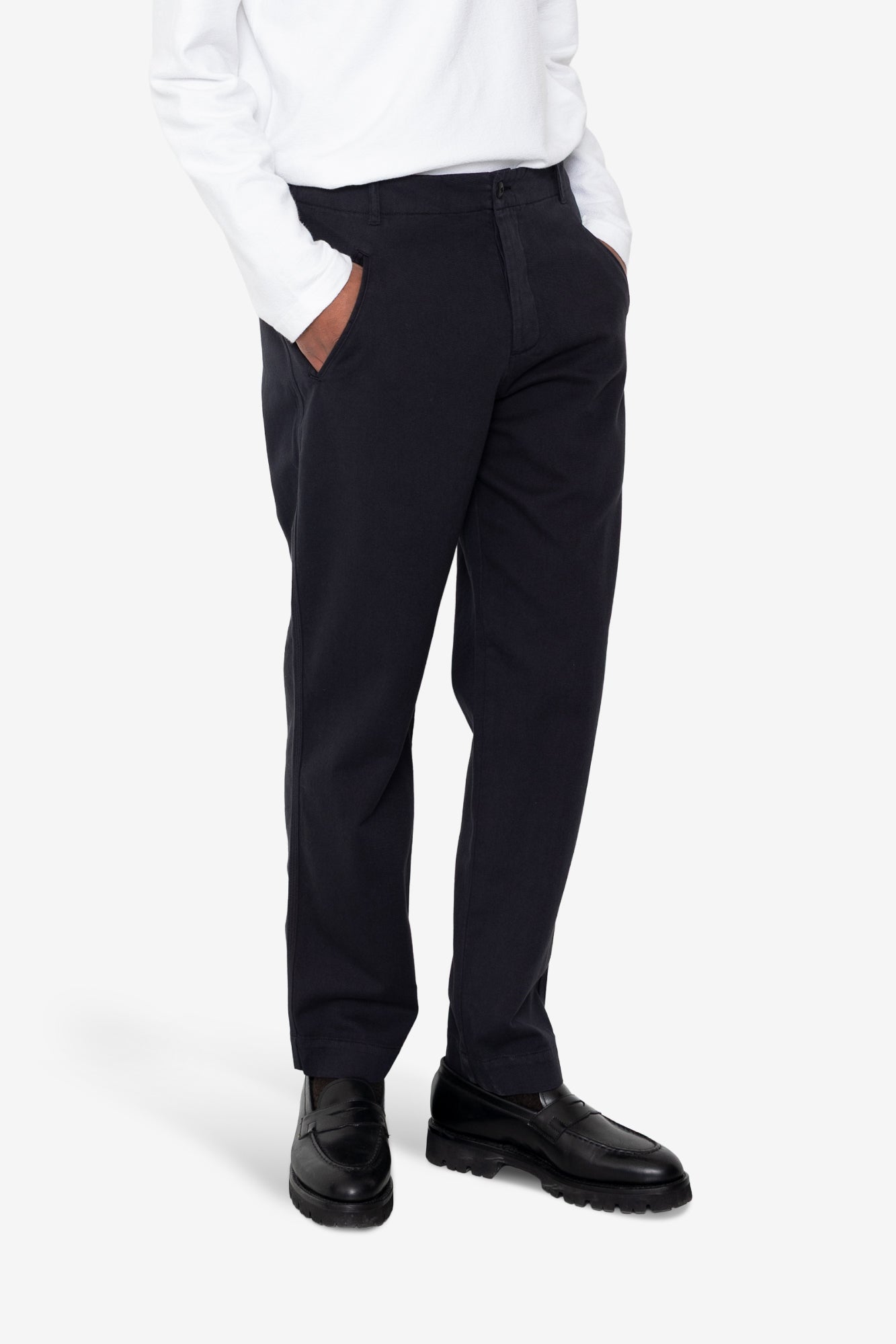 Lean Assembly Pant - Soft Black Brushed Twill