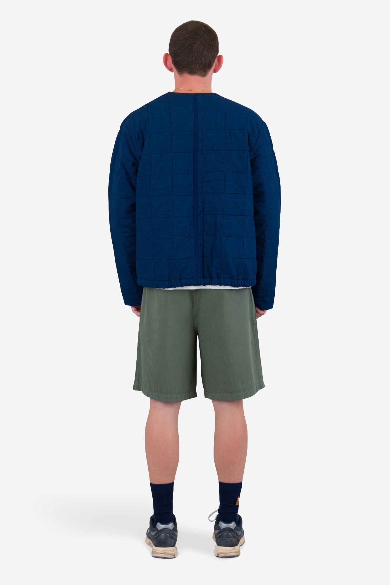 Lightweight Liner Jacket - Indigo Microcheck