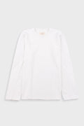 Long Sleeve Curve Panel T-Shirt - White Waffle
