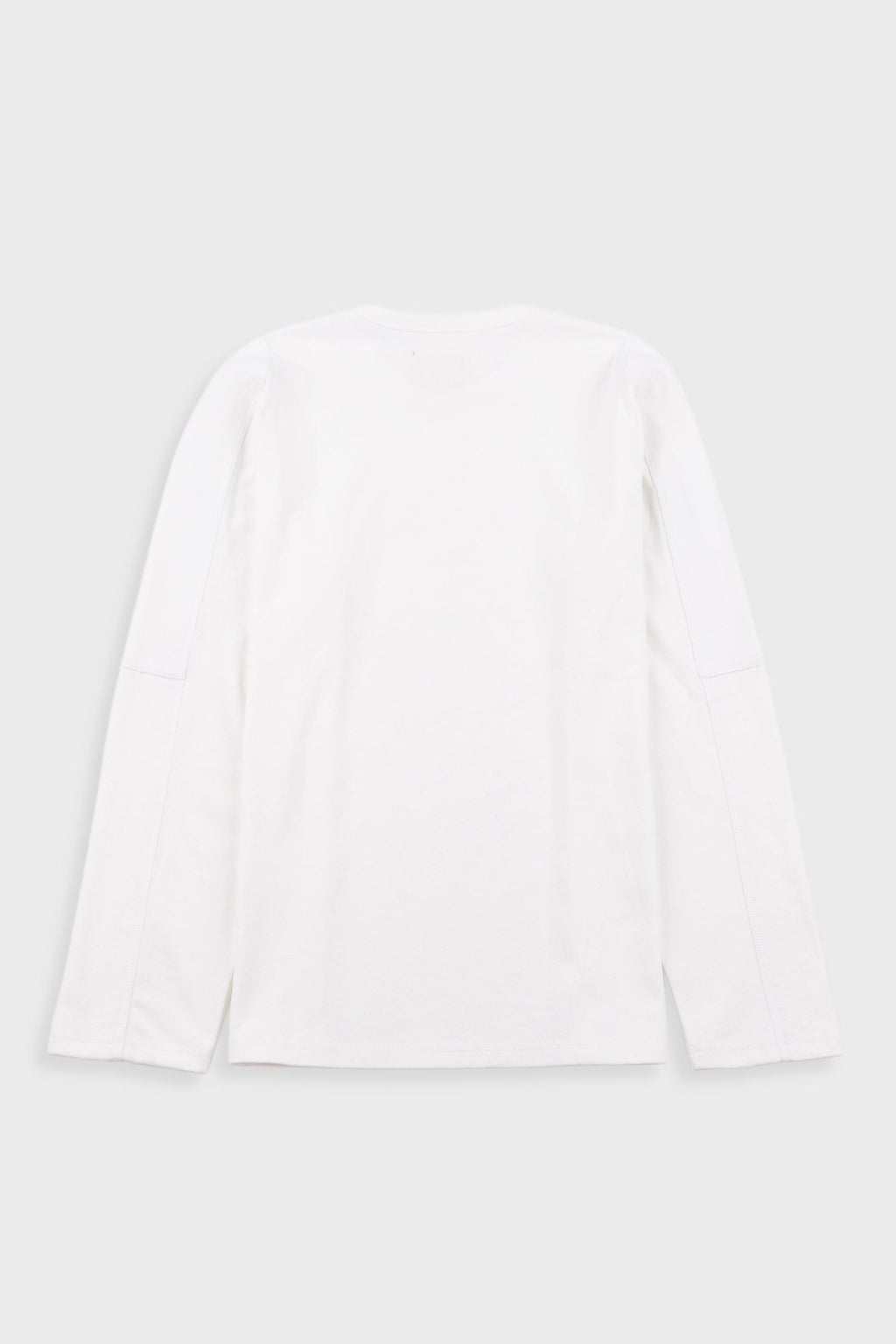Long Sleeve Curve Panel T-Shirt - White Waffle