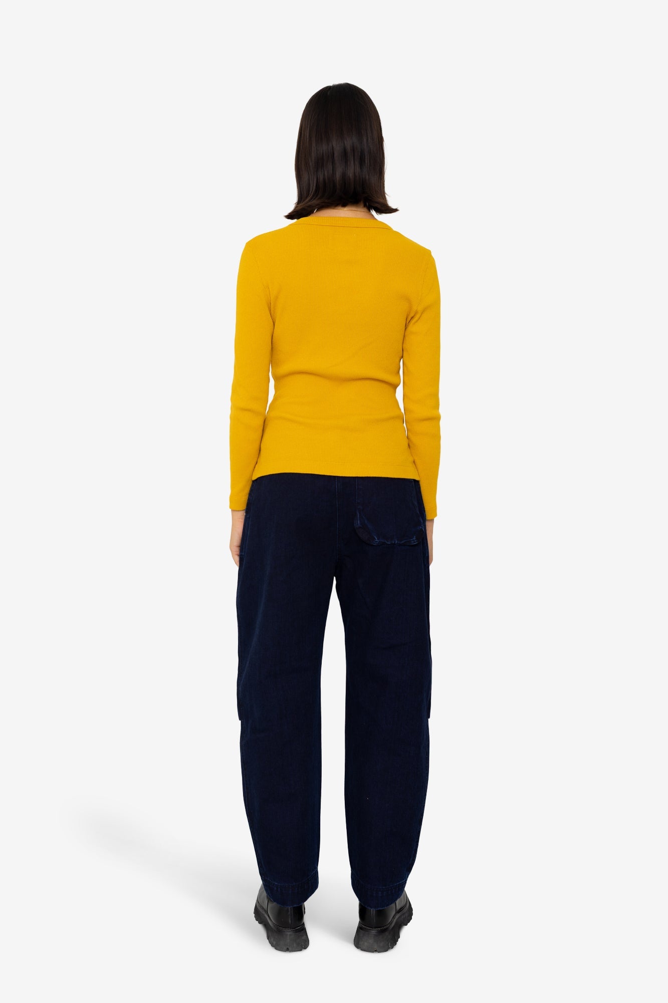 Long Sleeve Fitted T-Shirt - Chrome Yellow