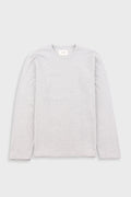 Long Sleeve Textured T-Shirt - Light Grey Melange