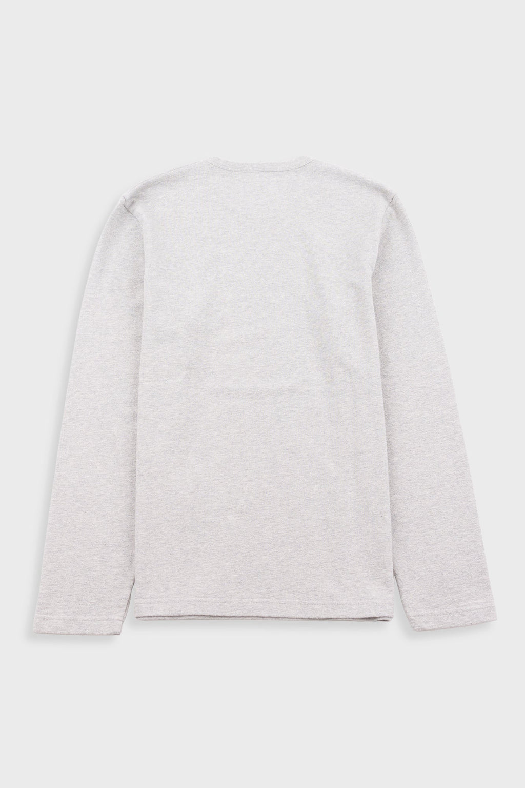 Long Sleeve Textured T-Shirt - Light Grey Melange