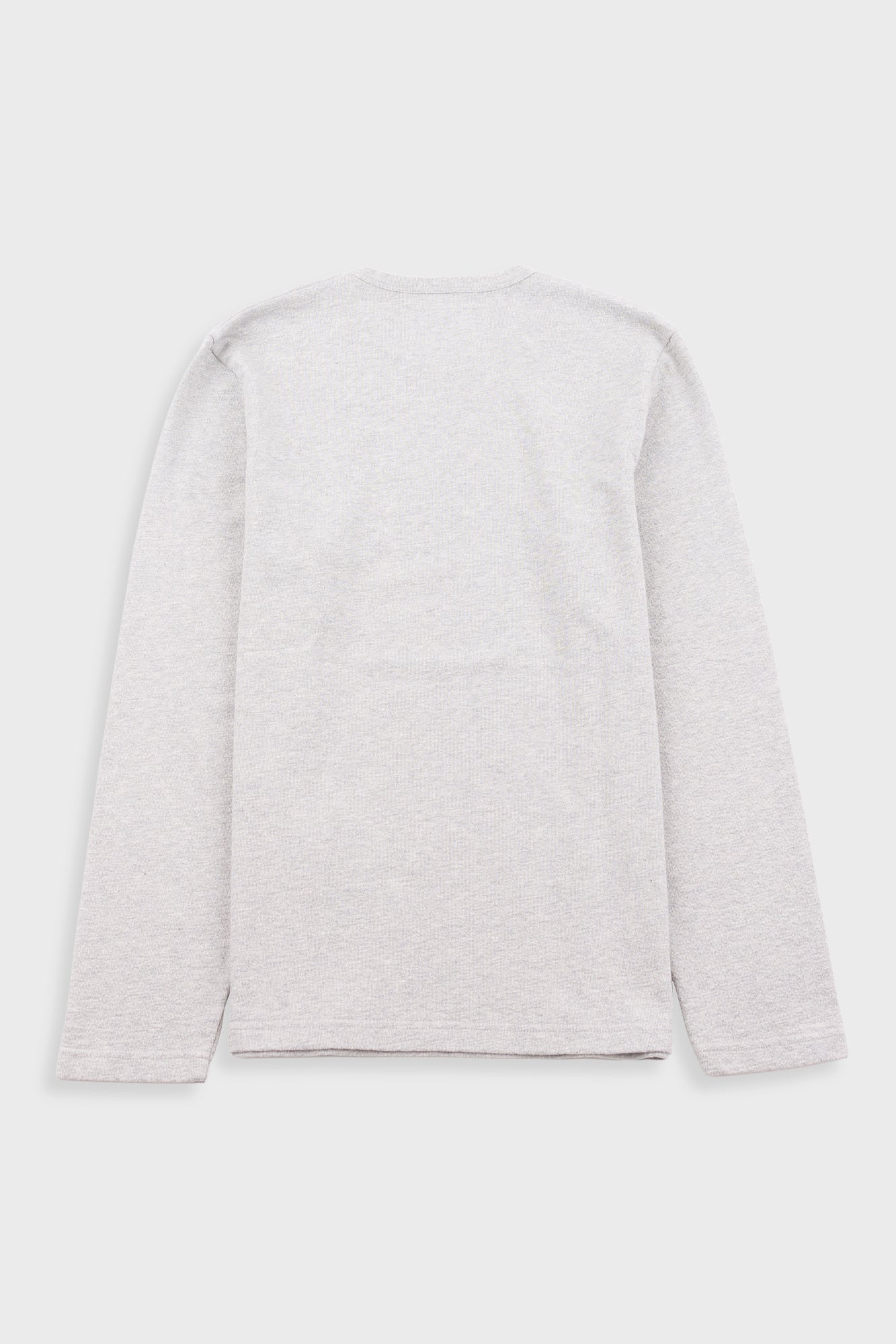 Long Sleeve Textured T-Shirt - Light Grey Melange