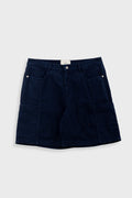 Lunar Jean Short - Deep Indigo Herringbone