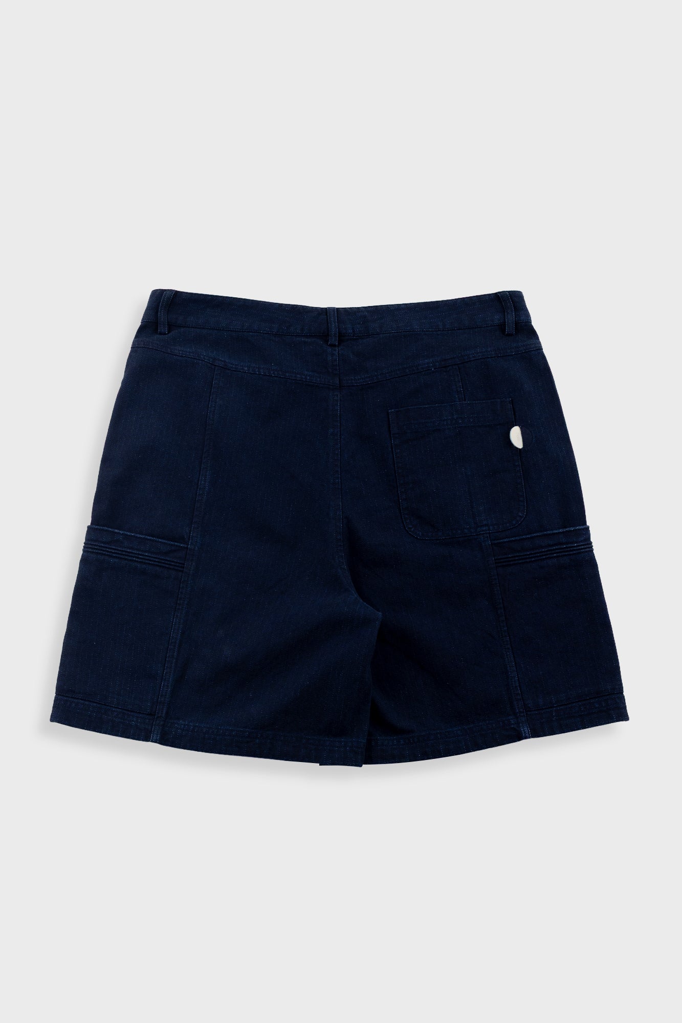 Lunar Jean Short - Deep Indigo Herringbone