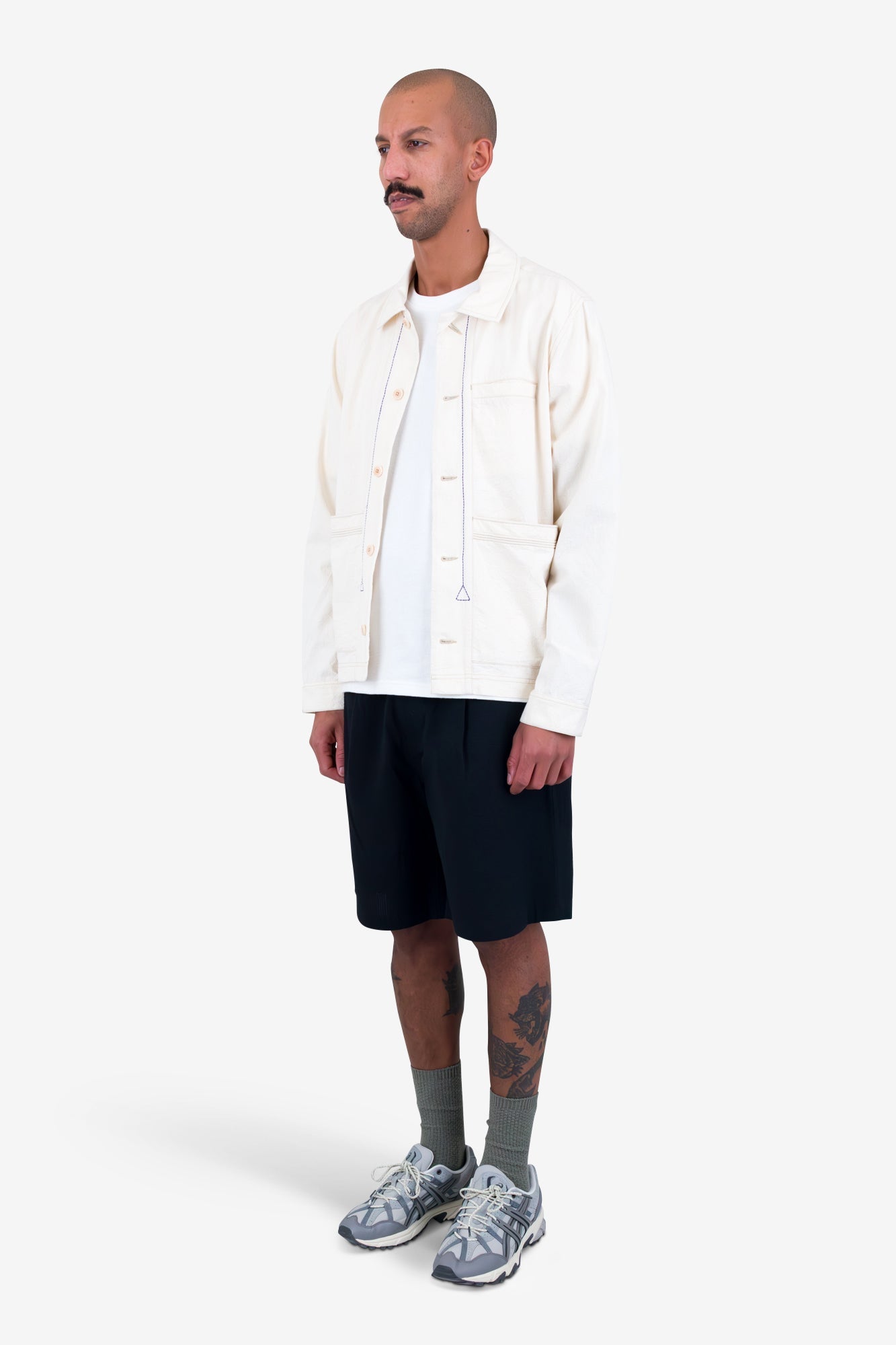 Lunar Jacket - Ecru Crinkle Canvas