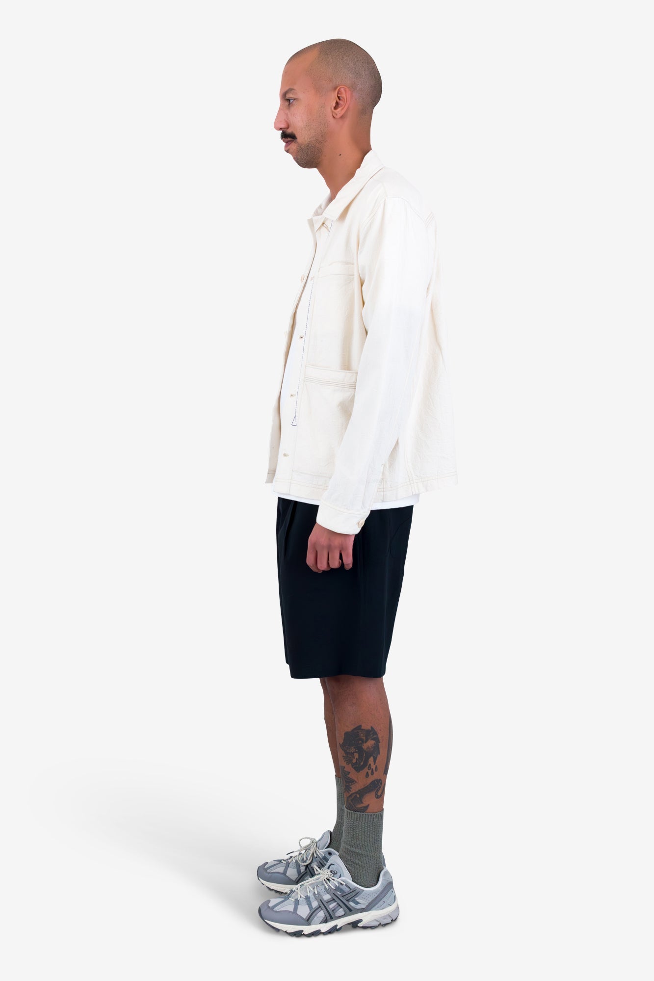 Lunar Jacket - Ecru Crinkle Canvas
