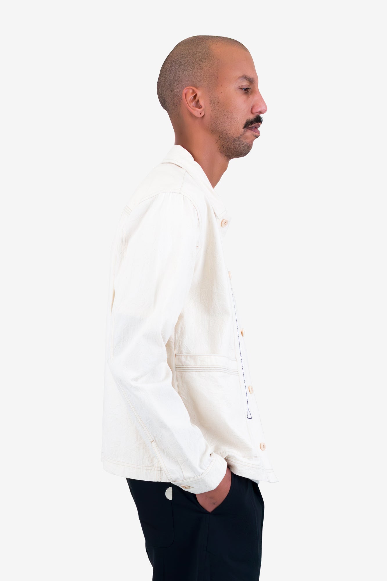Lunar Jacket - Ecru Crinkle Canvas