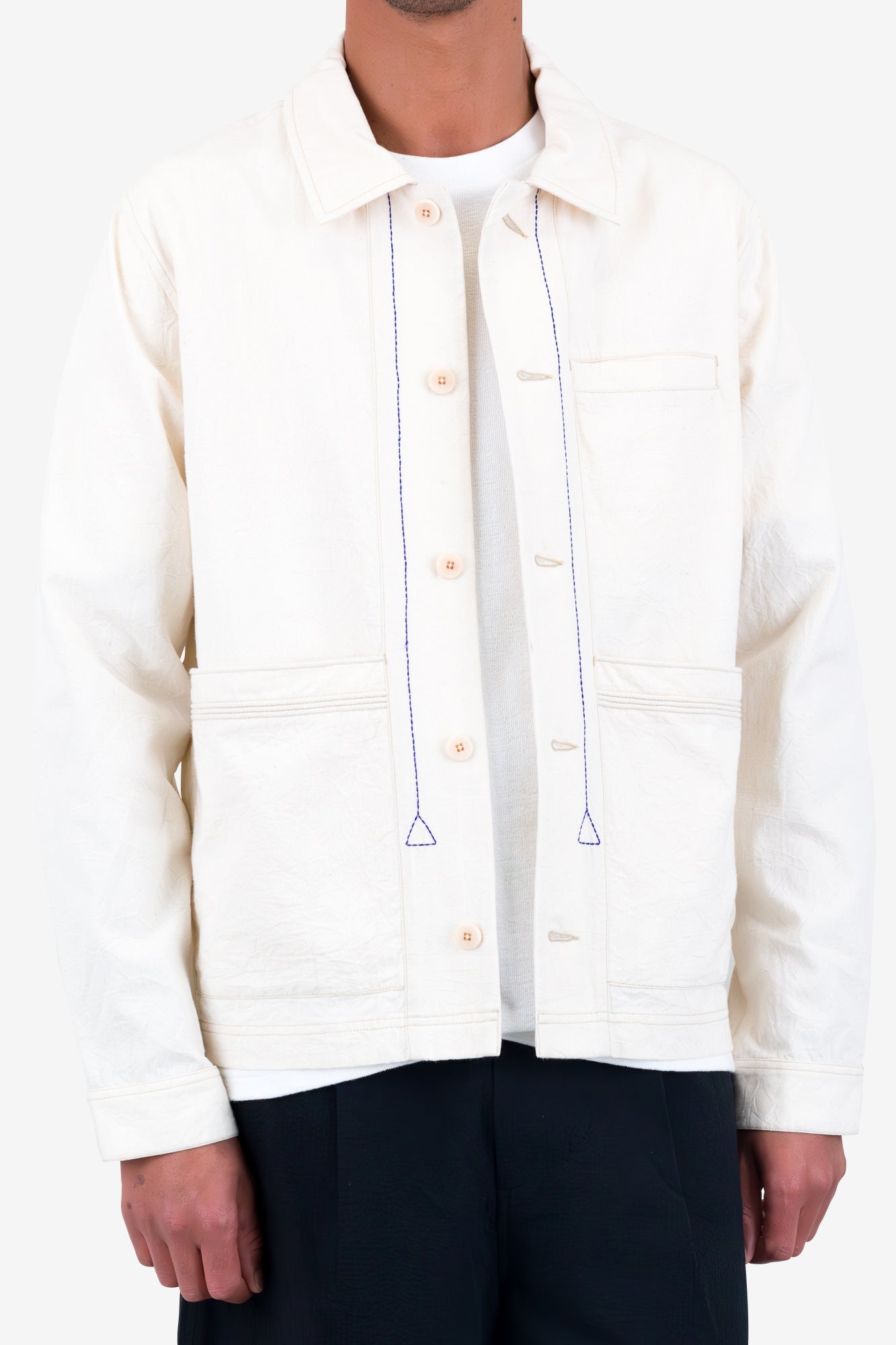 Lunar Jacket - Ecru Crinkle Canvas