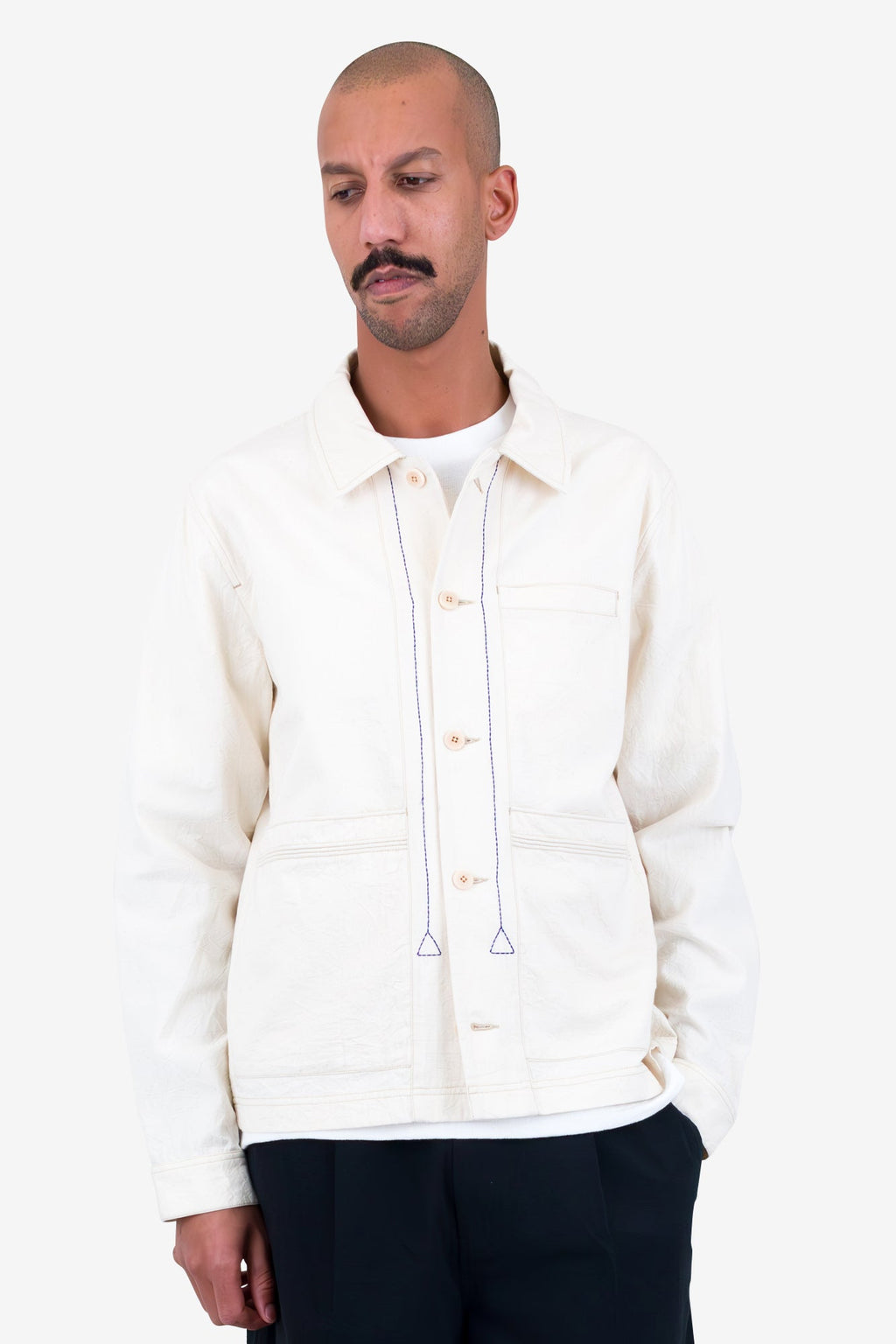 Lunar Jacket - Ecru Crinkle Canvas