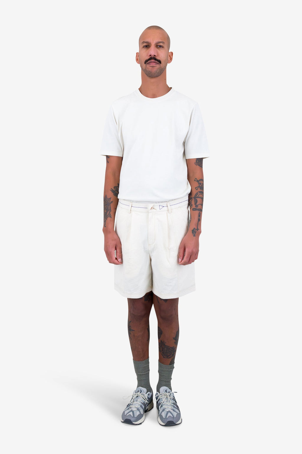 Lunar Shorts - Ecru Crinkle Canvas