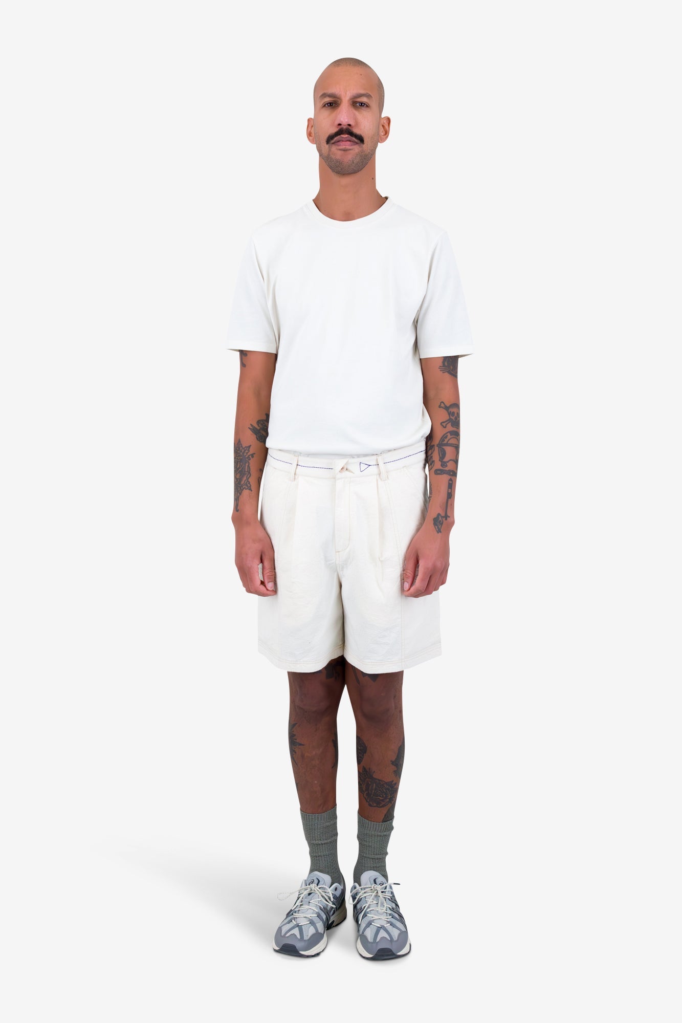 Lunar Shorts - Ecru Crinkle Canvas