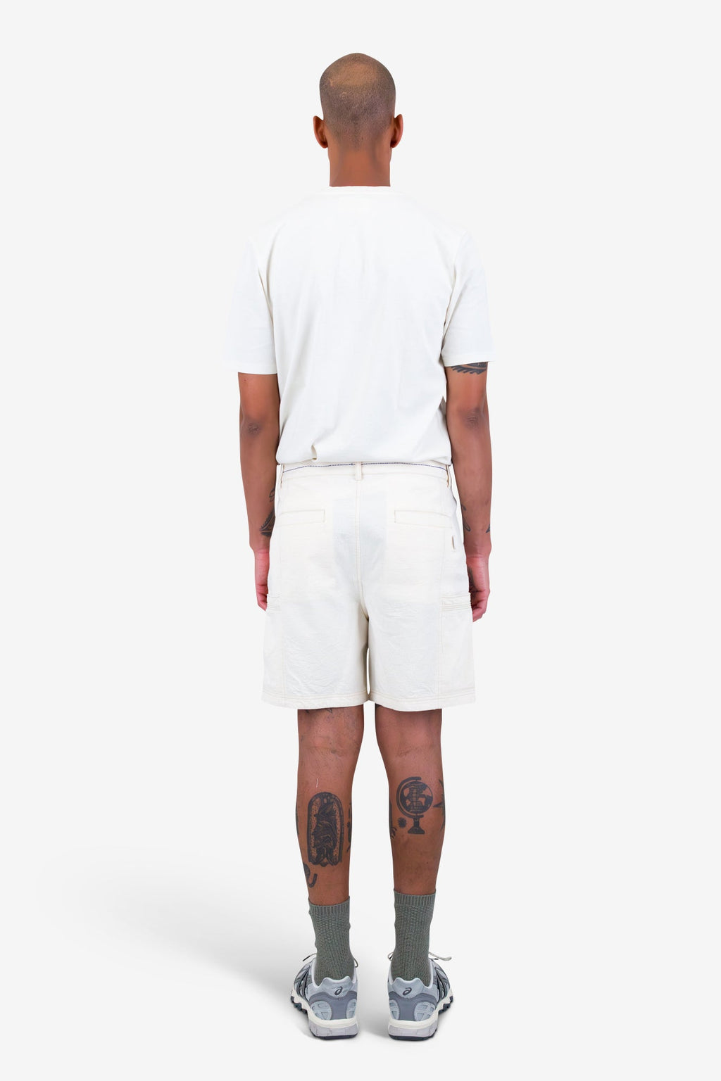 Lunar Shorts - Ecru Crinkle Canvas