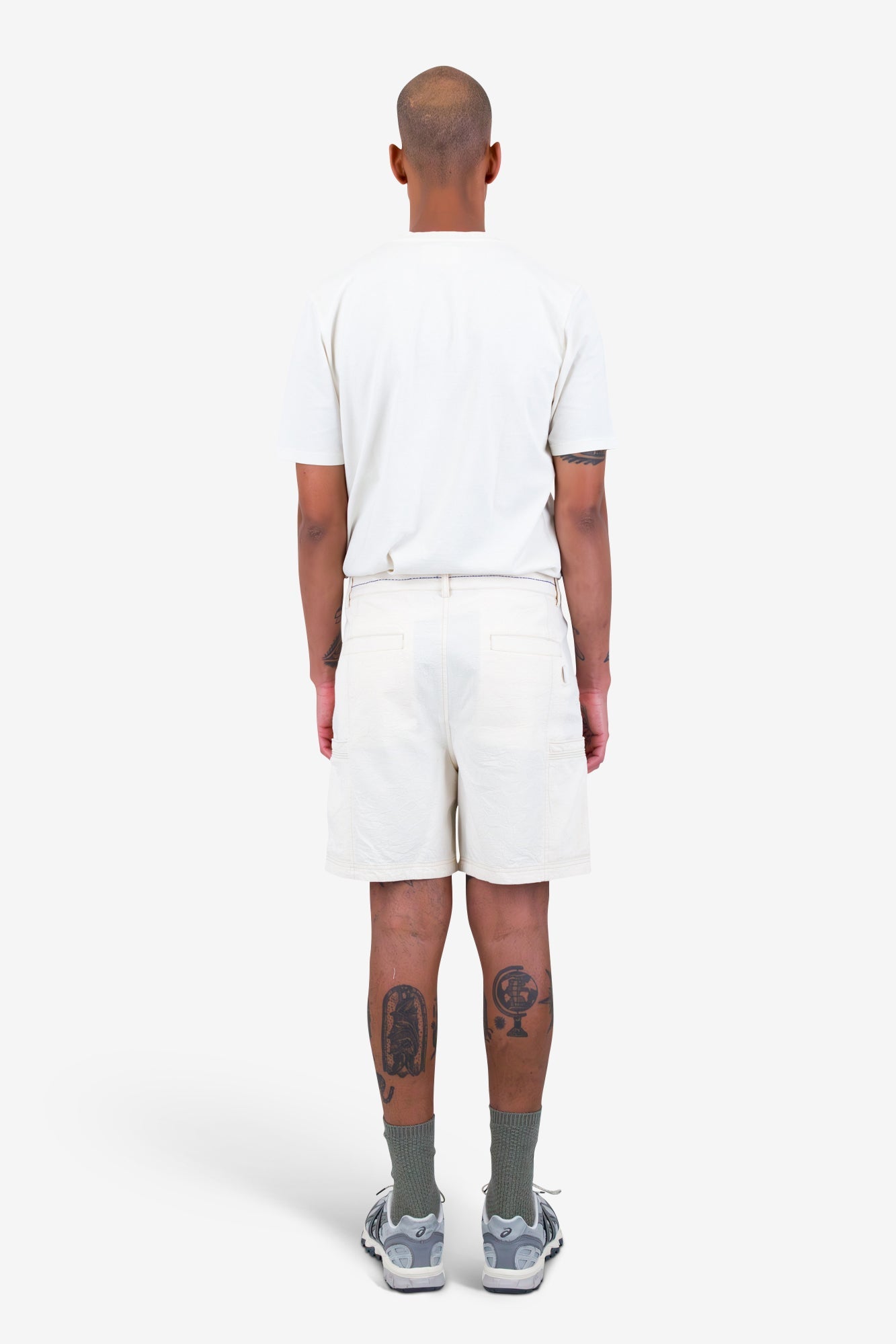 Lunar Shorts - Ecru Crinkle Canvas