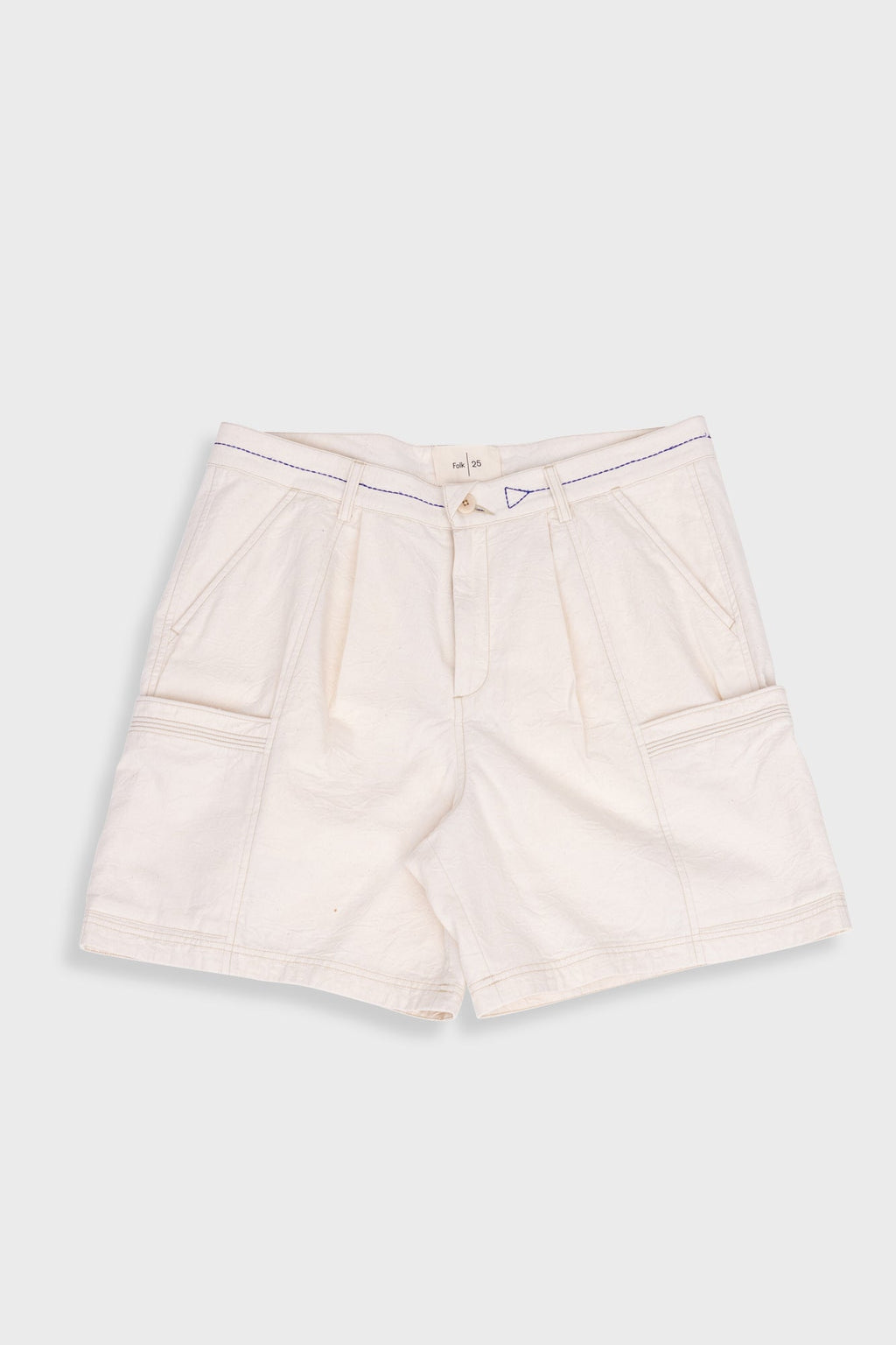 Lunar Shorts - Ecru Crinkle Canvas