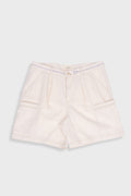 Lunar Shorts - Ecru Crinkle Canvas