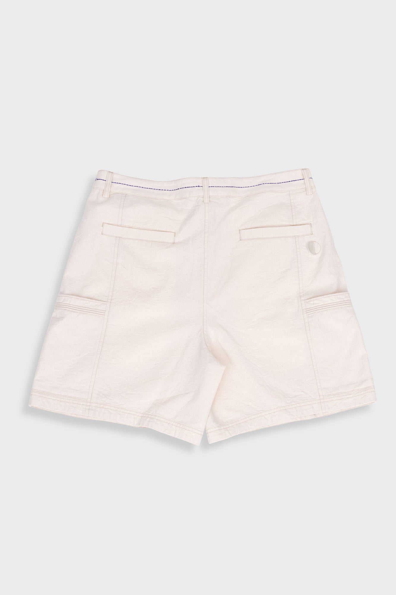 Lunar Shorts - Ecru Crinkle Canvas