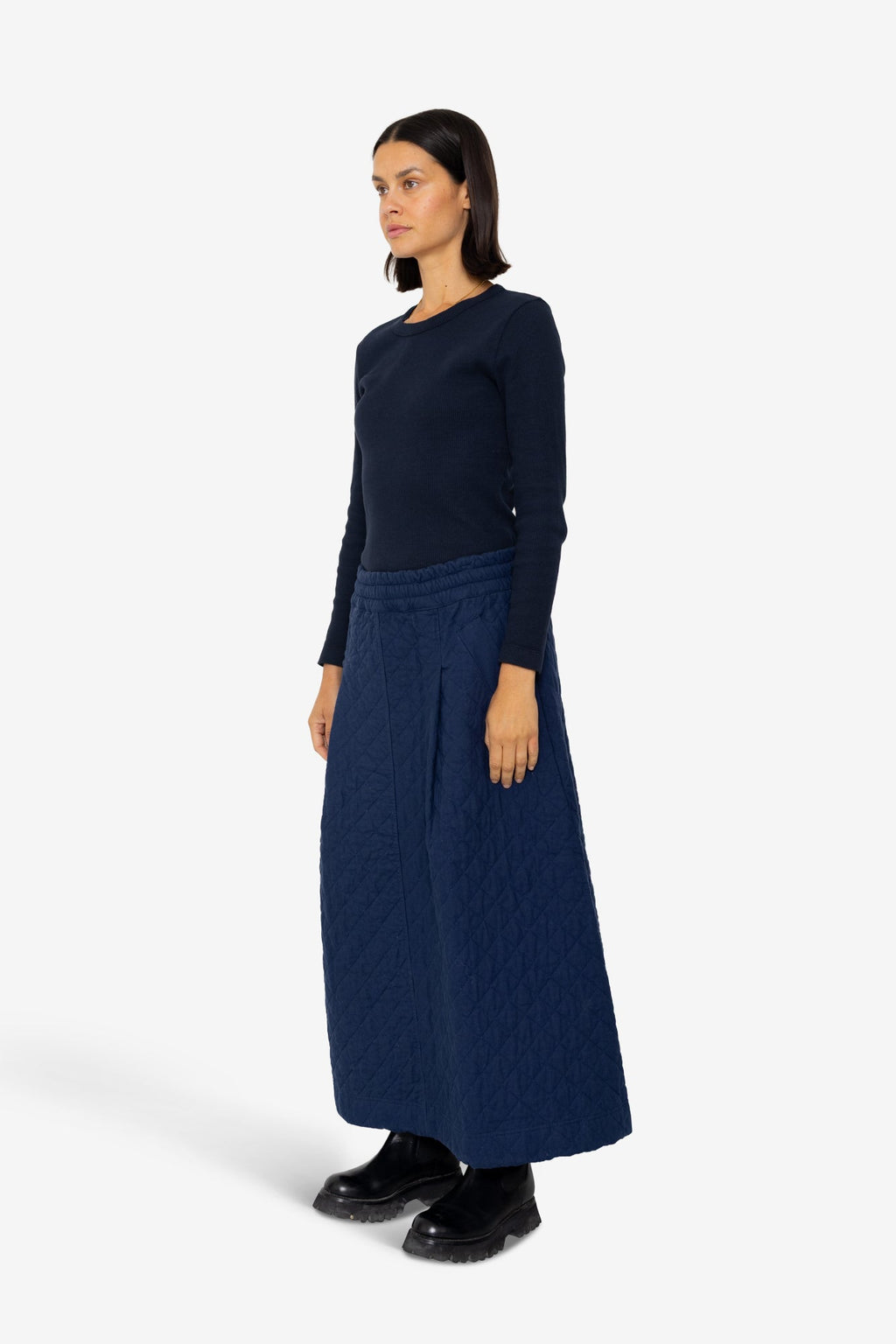 Maxi Skirt - Quilted Navy