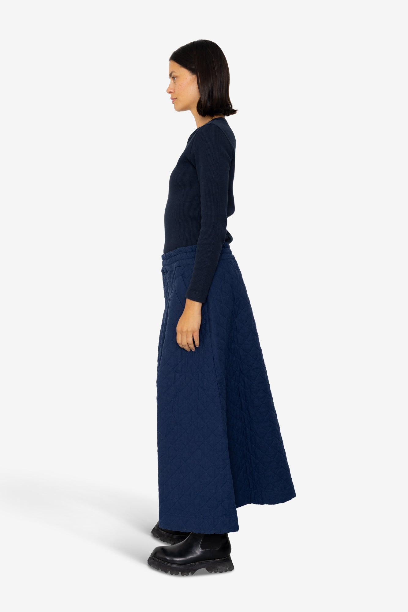 Maxi Skirt - Quilted Navy