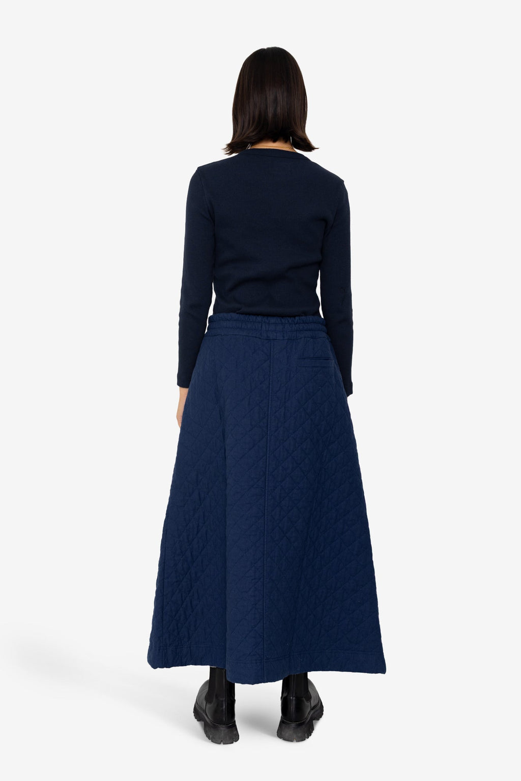 Maxi Skirt - Quilted Navy