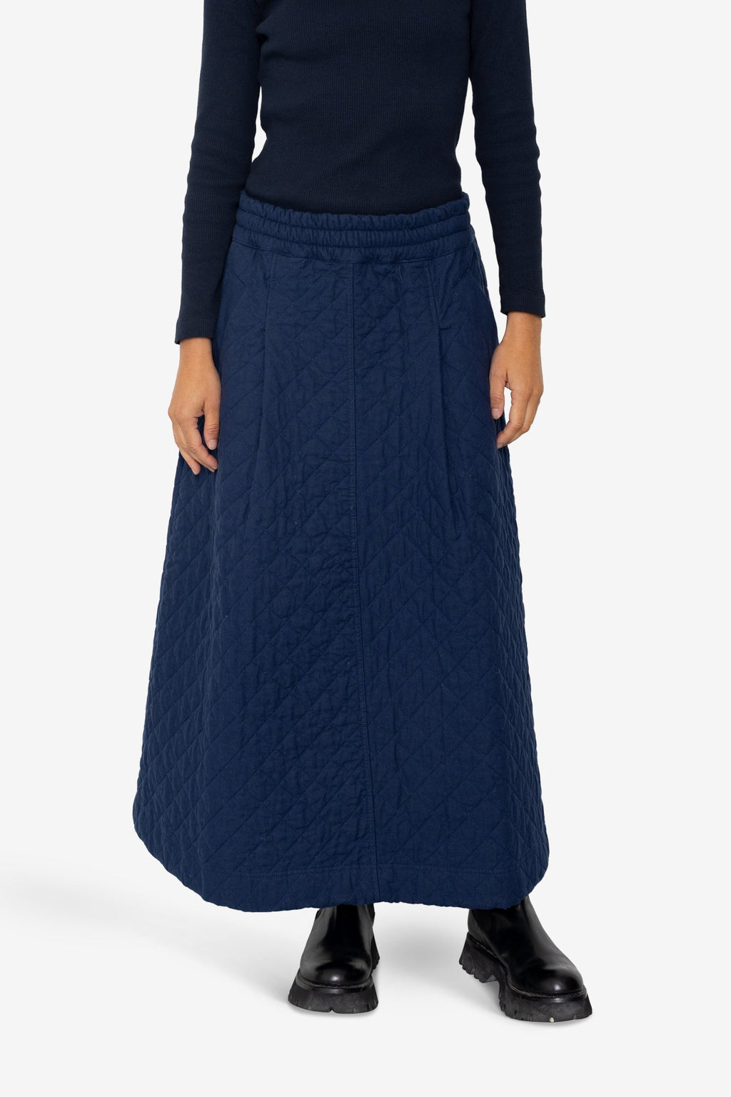 Maxi Skirt - Quilted Navy