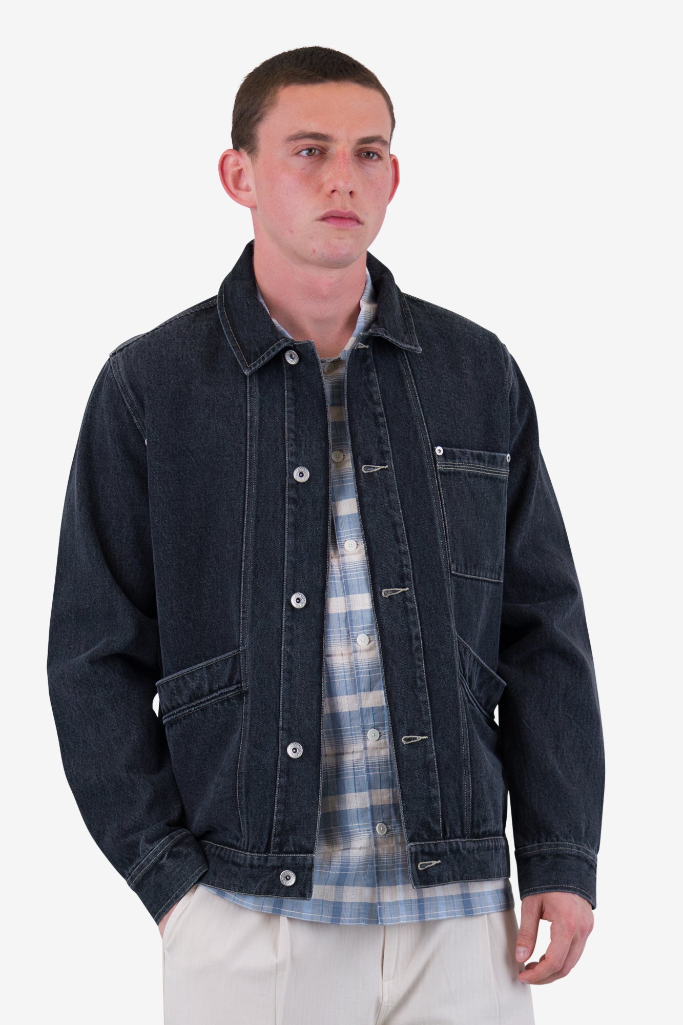 Meyer Jacket - Black Washed Denim