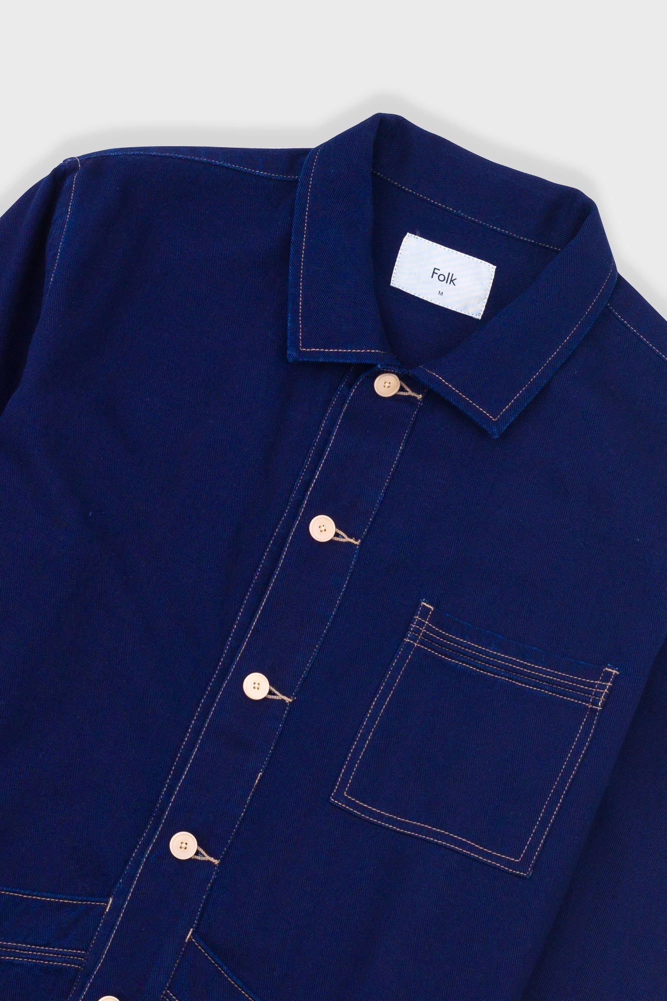 Meyer Shirt Jacket - Deep Denim Herringbone