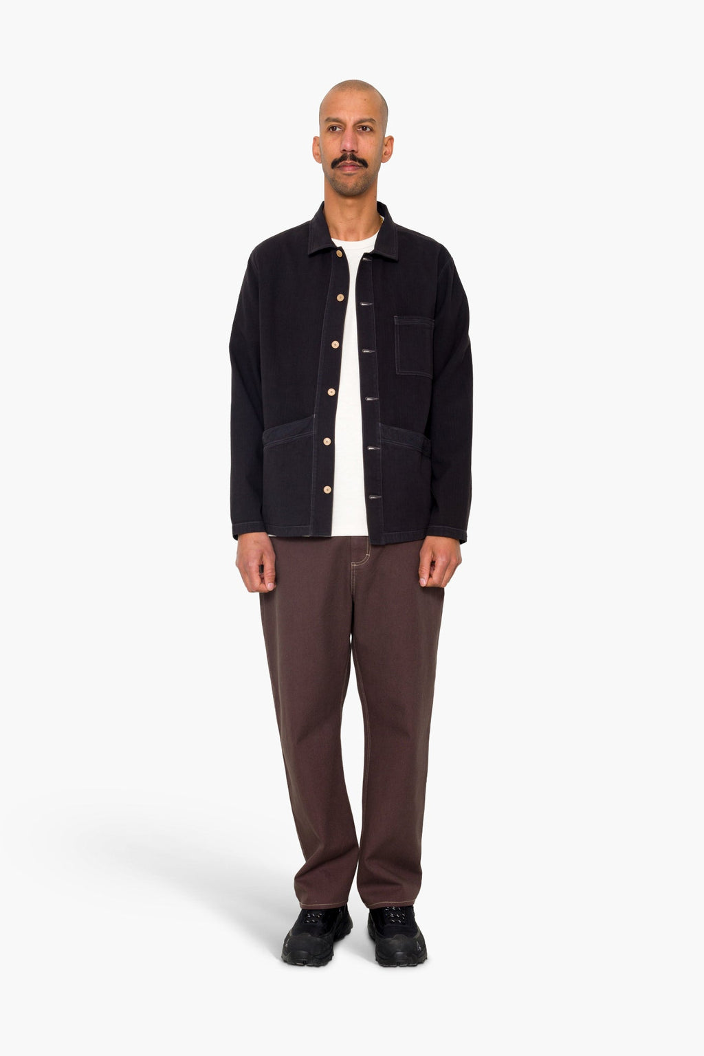 Meyer Shirt Jacket - Black Herringbone