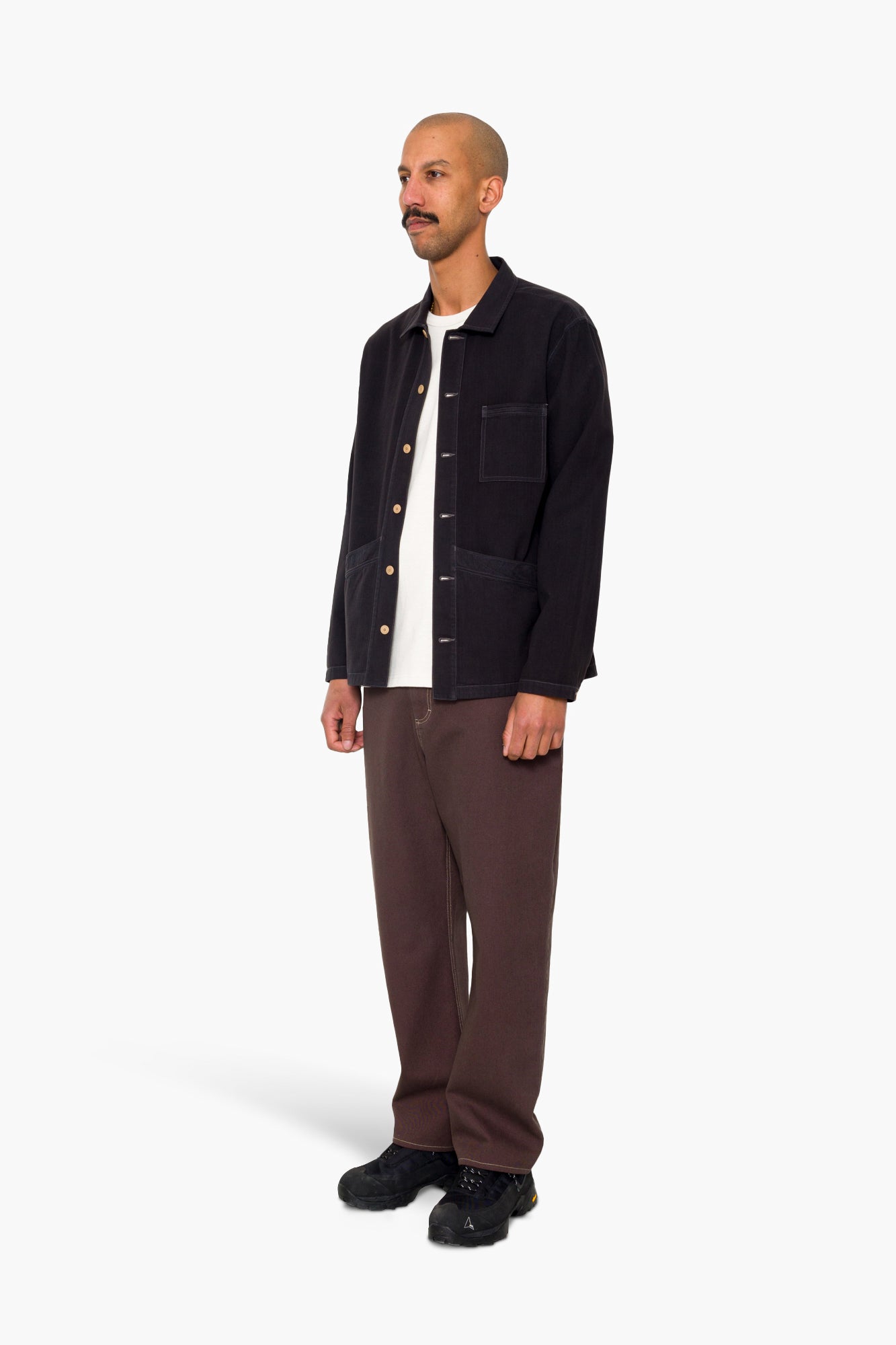 Meyer Shirt Jacket - Black Herringbone