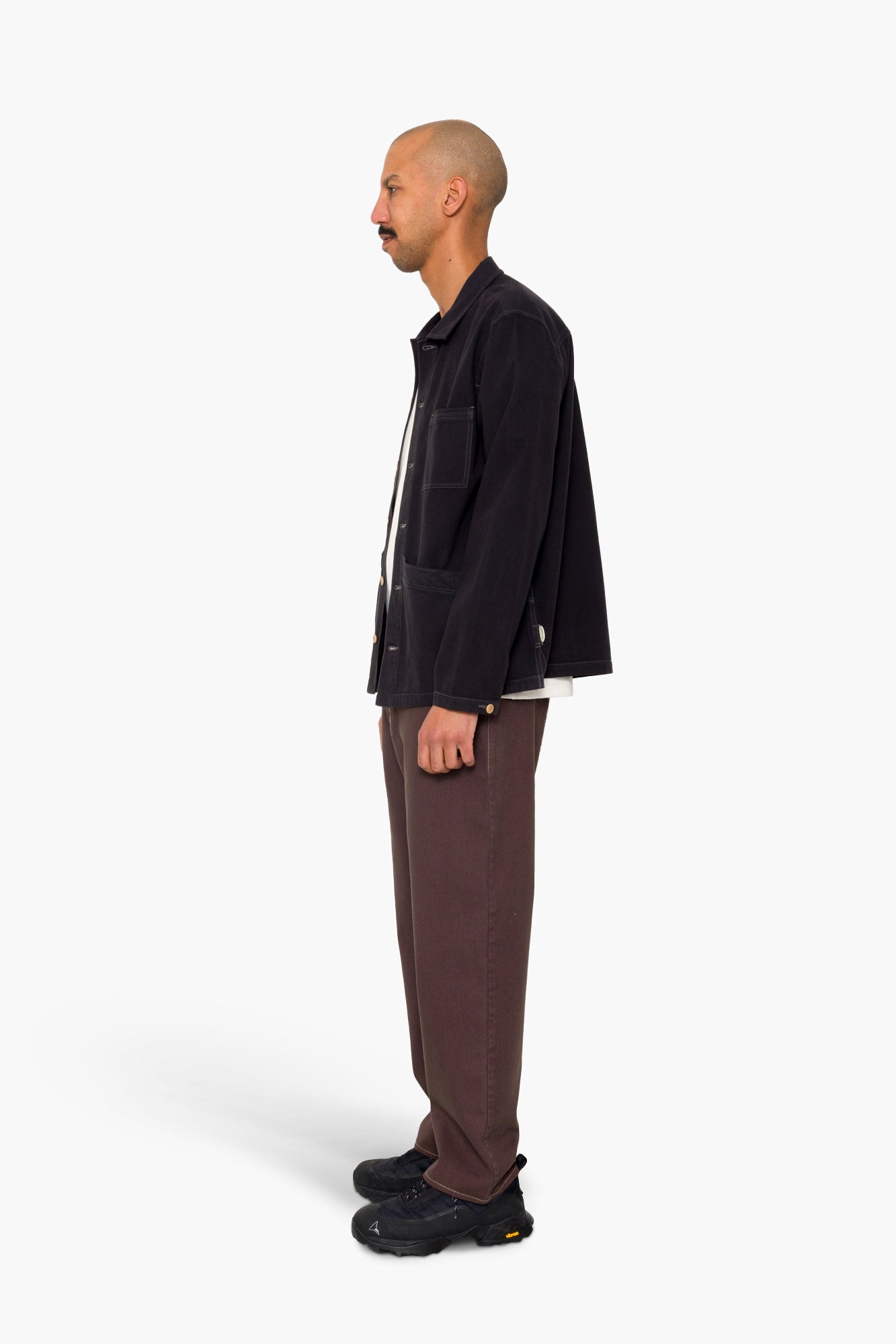 Meyer Shirt Jacket - Black Herringbone