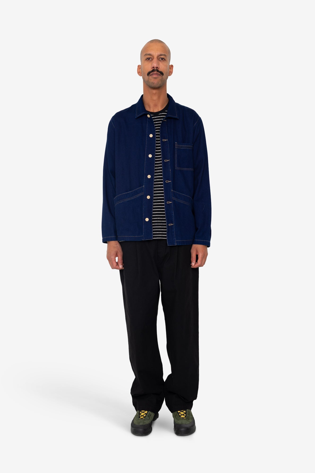 Meyer Shirt Jacket - Deep Denim Herringbone