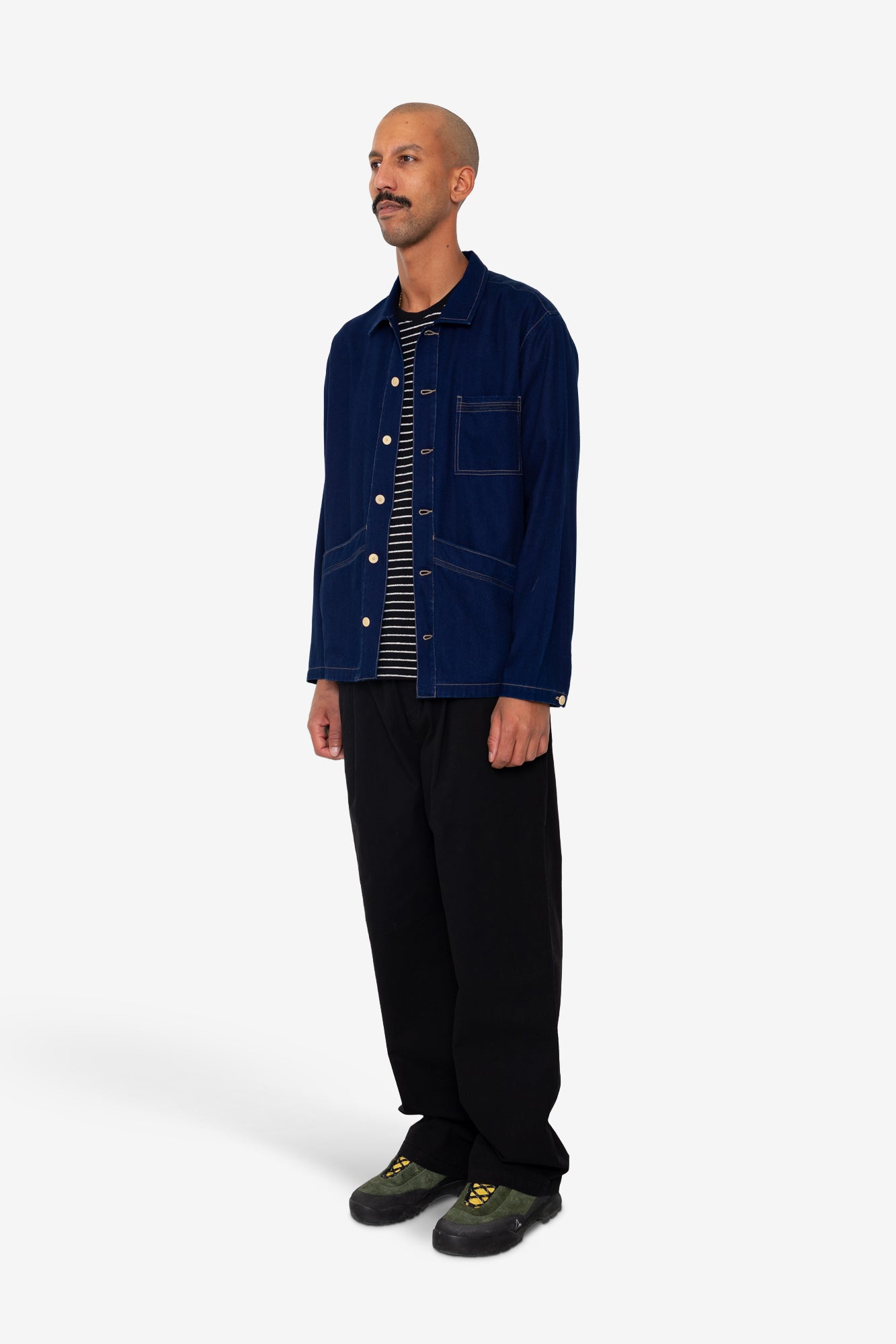 Meyer Shirt Jacket - Deep Denim Herringbone