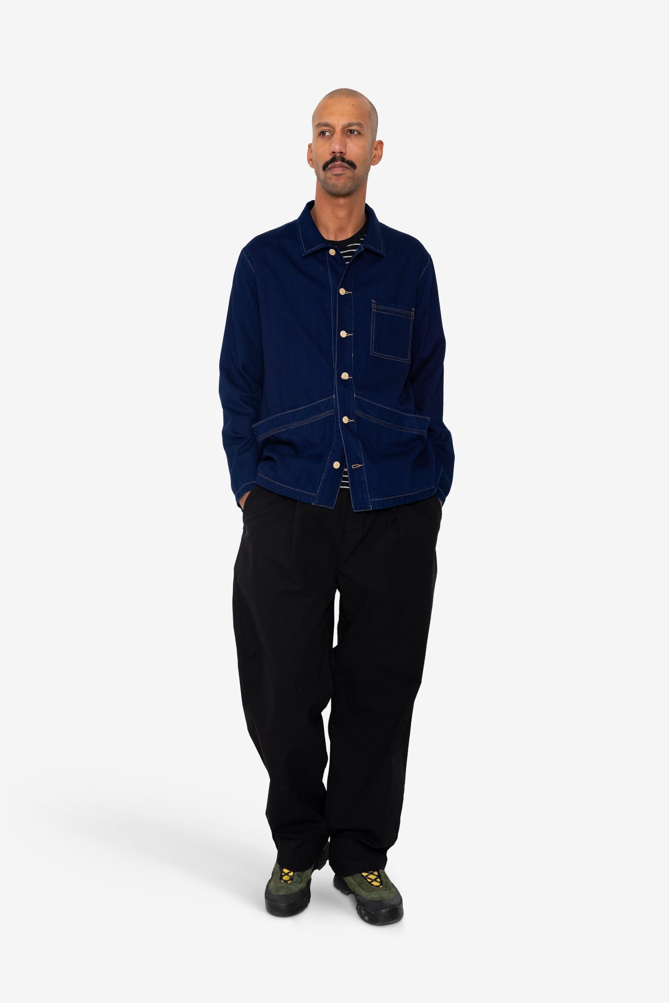 Meyer Shirt Jacket - Deep Denim Herringbone