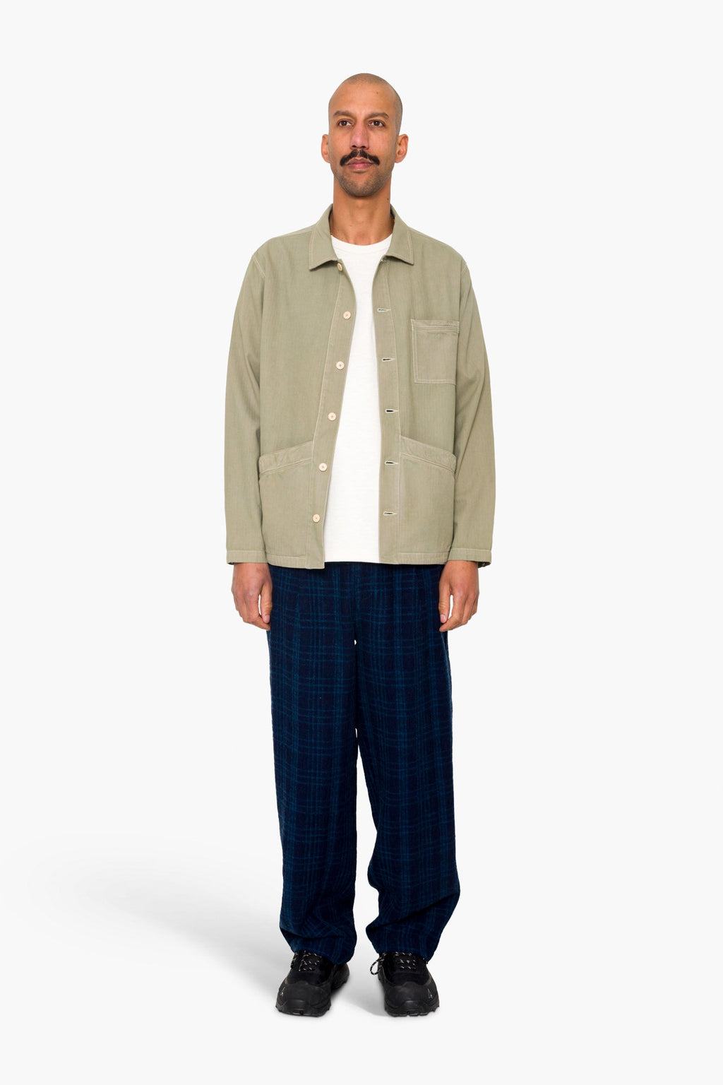 Meyer Shirt Jacket - Silver Sage Herringbone