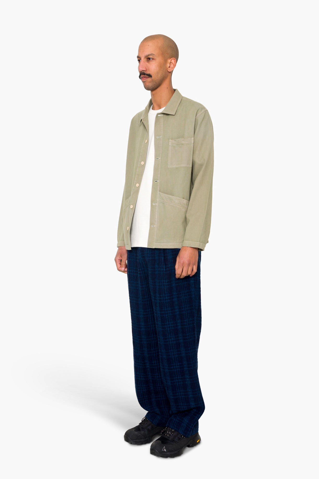 Meyer Shirt Jacket - Silver Sage Herringbone