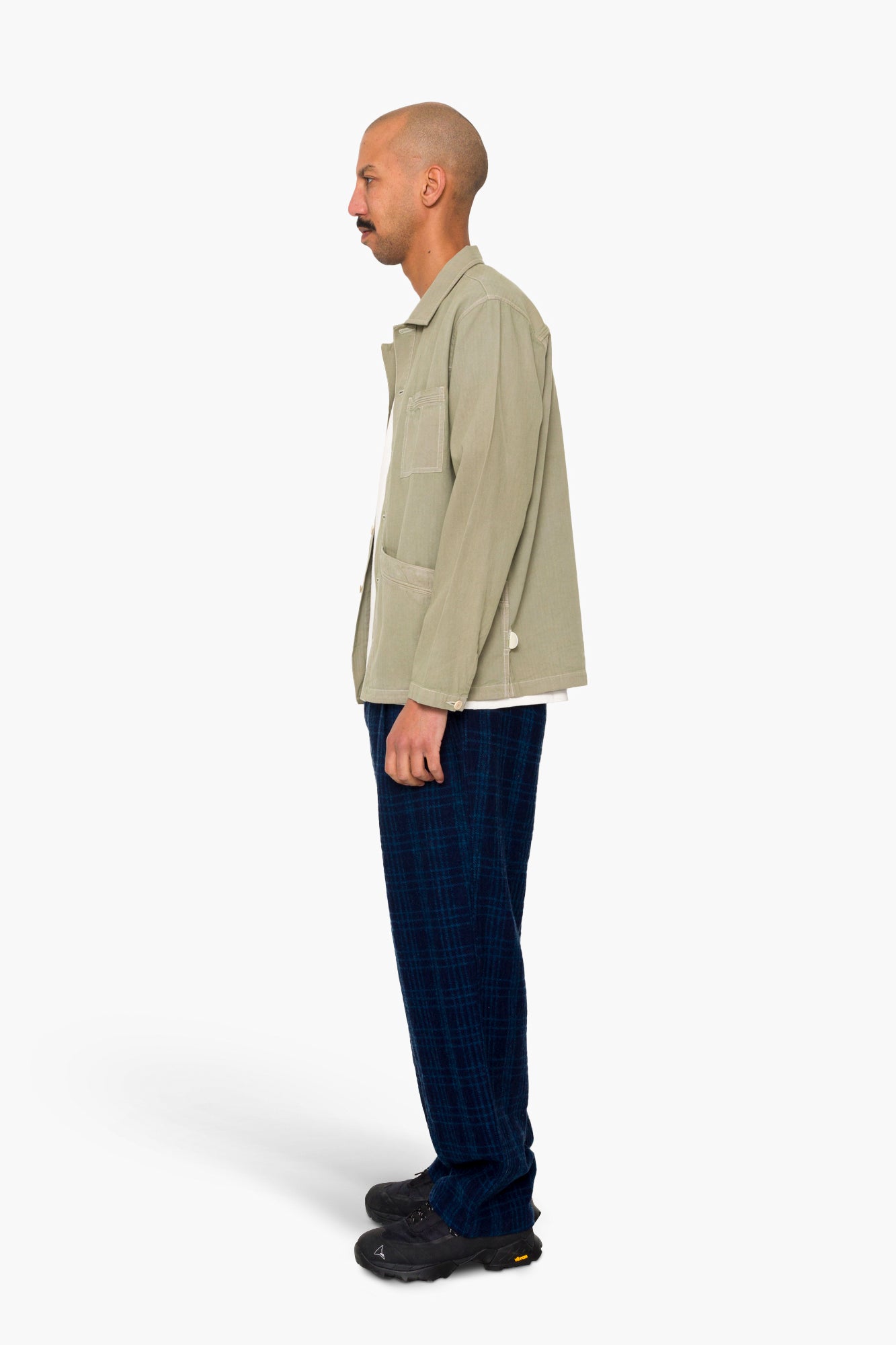 Meyer Shirt Jacket - Silver Sage Herringbone