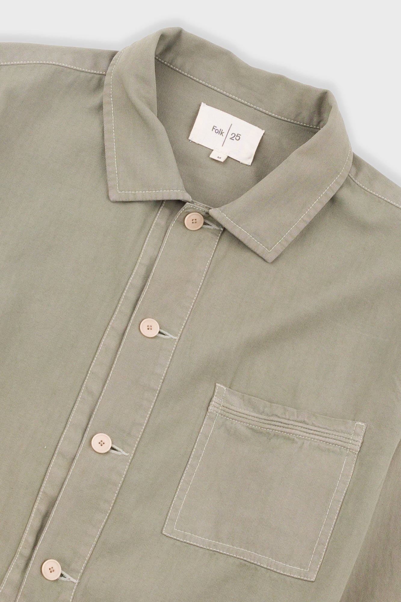 Meyer Shirt Jacket - Silver Sage Herringbone